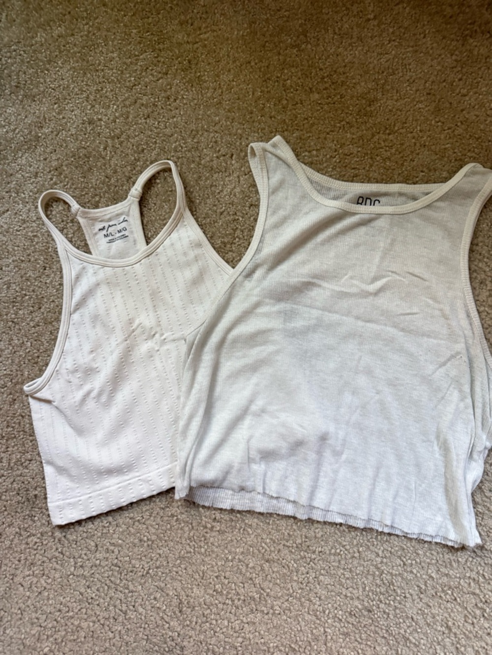 BDG Out from Under Tank Top Sz M M/L White Urban Outfitters Seamless Cotton